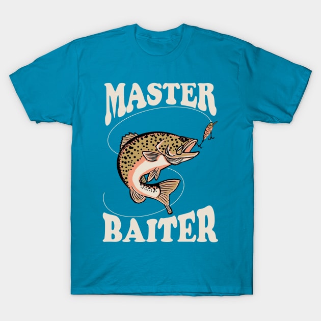 Master Baiter Fishing T-Shirt by devilcat.art